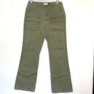 GAP Super Flare Olive Green cargo Khaki Pants Women's Junior's sz 6 y2k 2000s